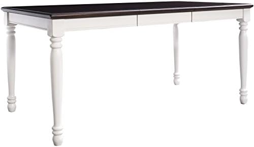 Кът за слушалки Crosley Furniture Shelby с маса и разтегателен створкой, от 7 теми (6 стола), изтъркан бял