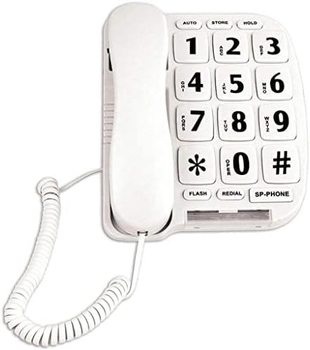 SDFGH е Подходящ за възрастни хора с големи бутони и голяма сила на звука Кабелен телефон телефонен хендсфри Стационарен