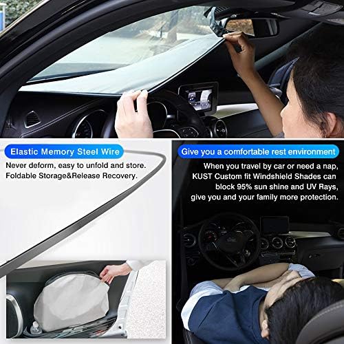Сенника KUST Custom Fit на Предното стъкло за Toyota Sienna 2011-2020 Козирка Сгъваема сенника Блокира УЛТРАВИОЛЕТОВИТЕ лъчи, запазвайки Прохладата на вашия автомобил
