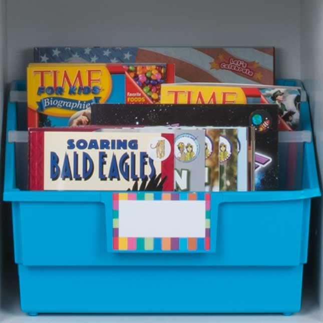 Наистина добри Библиотечни кутии за книги с картинки и Разделители - 12 Опаковки Rainbow