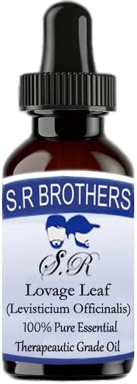 S. R Brothers Листа девисил лекарствен (Levisticium Officianalis) Чисто и Натурално Етерично масло Терапевтичен клас с Капкомер 100 мл