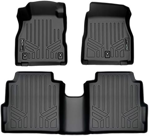 Подови постелки SMARTLINER Custom Fit 2-ред комплект обшивки Черно, Съвместим с Nissan Ритници 2018-2023 година на издаване