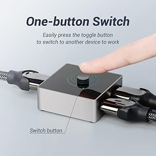 WDBBY HDMI Splitter Switch 2.0 4K Двухнаправленный switch 1x2/2x1 Адаптер 2 в 1 конвертор (Цвят: както е показано, размер: