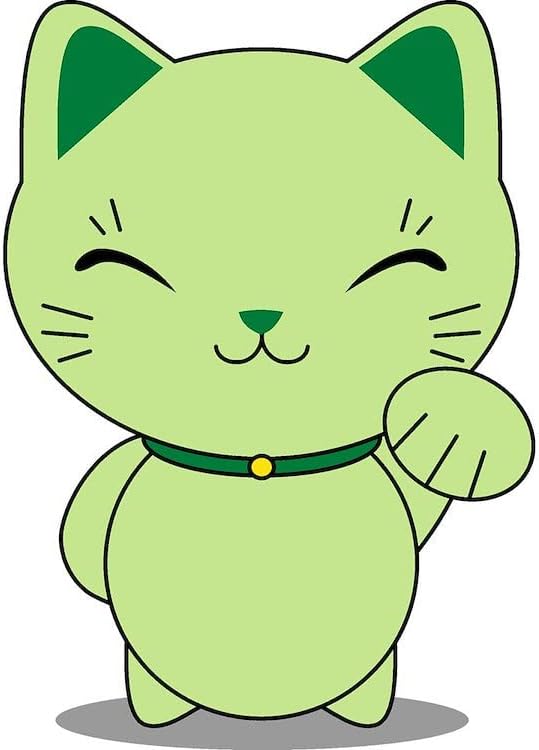 CafePress Плочки в рамката на Maneki Neko Green Лъки Cat Плочки в рамка, декоративни плочки за окачване на стената