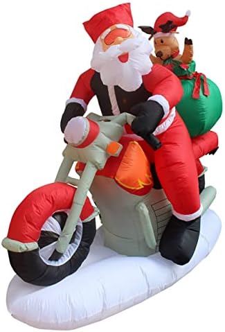 Два комплекта бижута за Коледно парти, включва надуваем Дядо Коледа на оленях дължина от 6 фута, катающийся на мотоциклет,