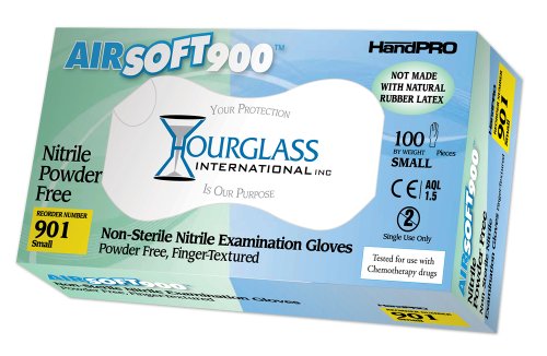 Нитриловая ръкавица Hourglass HandPRO AirSoft900, Разглеждането, Без прах, Дължина 240 мм, дебелина 0.07 mm, X-Small