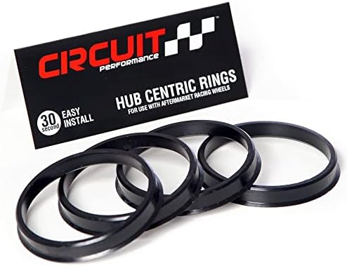 Централните пръстени за ступиц Circuit Performance (4 групи) - Черни найлонови пръстени 76,1-70,6 мм - Съвместима с Ford Explorer, Mustang, Chevy Corvette с ступицей диаметър 70,6 мм, които използват