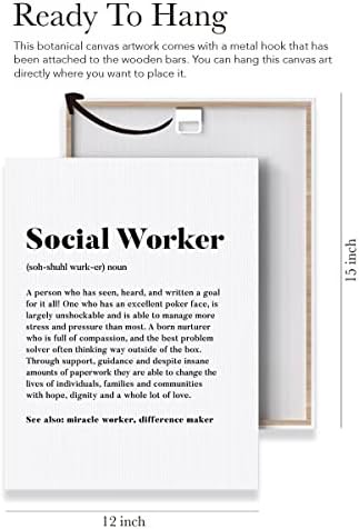 EVXID Плакат на Платно с Определянето на социален работник, Монтиране на Изкуството, Картина с Определянето на социален работник, Оформено в Рамка, Готов да бъде обес?