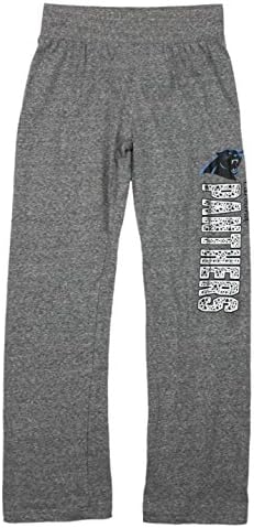 Модни панталони за почивка Outerstuff NFL Big Girls Youth В клетката Сив цвят, Каролина Пантърс, размер 10-12