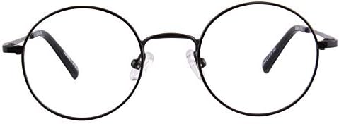 Студентски очила за късогледство, блокиране на синята светлина, в кръгла метална рамка MEDOLONG-JS1098(C1, антисиний,
