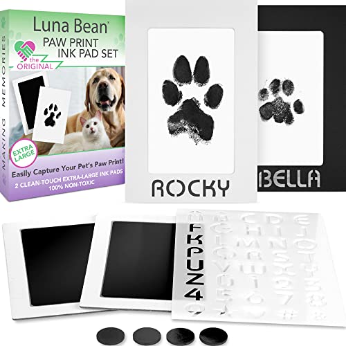 Комплект за отпечатъци от лапите на Luna Bean - Възглавница за отпечатъци от лапите без елементарно за кучета и котки