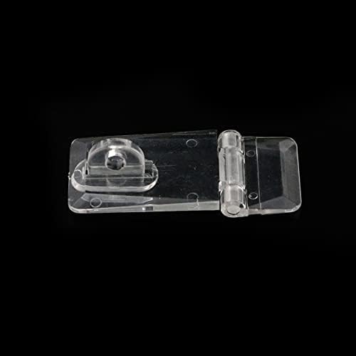 Coshar 10 комплекти Акрилни Ключалки за hinging замъка Кристално Чисти Капаче на Панти Плосък Задържане Капаче от Прозрачна Пластмаса,