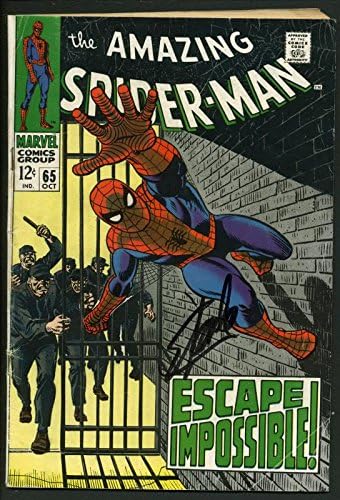 Стан Лий подписа на комиксите the amazing spider-man #65 Бягство е невъзможно PSA #W18735