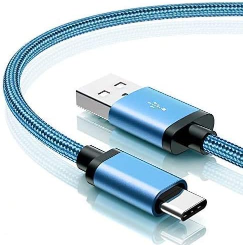 Кабел USB Type C, Зарядно устройство, USB C-USB A (3,3 ft 1 опаковка) Найлонов Кабел за бързо зареждане на Съвместим