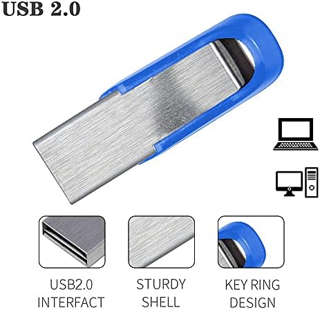 N/A 10 бр. Модерен Метален USB флаш памет от 128 GB 64 GB 32 GB високоскоростна Флаш-памет 16 GB 8 GB от 4 GB Флаш памет USB 2.0 за подарък (Капацитет: 128 GB, цвят: синьо)