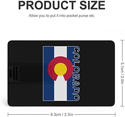 Флаг на щата Колорадо USB Флаш Дизайн на Кредитна карта, USB Флаш Устройство Персонализиран Ключ Memory Stick 64G