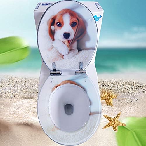 Калъф за седалката на тоалетната чиния от смола С шарени хубаво кученце, Тип V/U / O, Домакински, Универсален, Бавно се