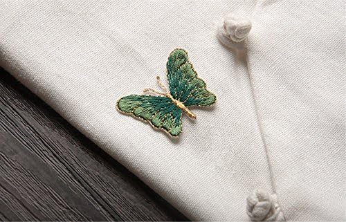 Honbay 12шт Цветна Бродерия на Пеперуда Апликация на Желязо в Нашивках Облекла Craft Украса