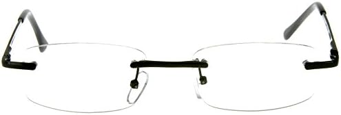 Тънки очила за четене Simplicity без рамки за мъже и Жени (Оръжеен метал + 1,25)