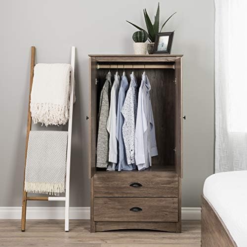 Шкаф за пружинна възглавница Prepac, 58,75 H, сив цвят