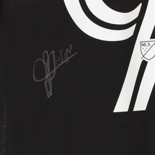 Луис Фелипе Сан Хосе Эртквейкс с автограф на мача -Използван черна риза №96 сезон на МЛС 2020 г. - Футболни фланелки с