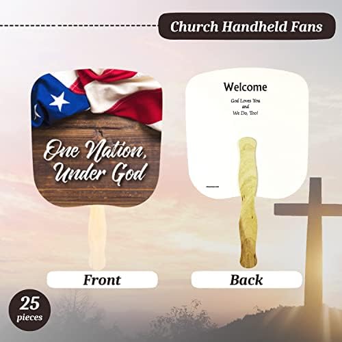 Църковни фен Swanson Christian Products - Ръчни Салонные на вентилатора за възрастни - Ръчни вентилатора за църковни служби