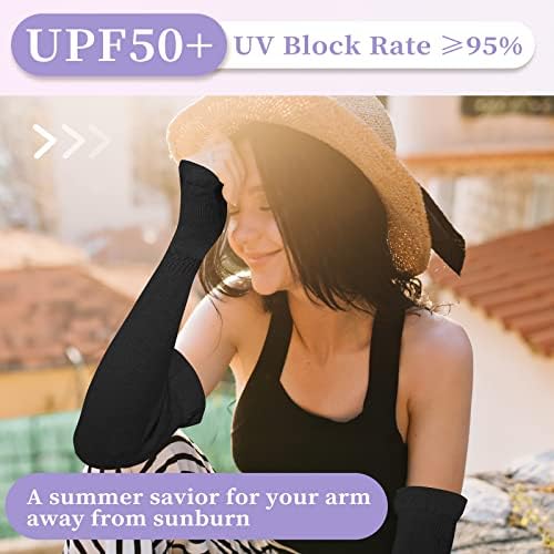 MIG4U UV Слънчеви Ръкав за Мъже И Жени, Охлаждащ Ръкав без пръсти, Вязаный, Свободно, Намаляване, За Шофиране, Джогинг,