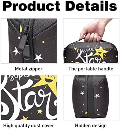 Креативен електронен органайзер Dark Star с надпис, устойчив на удари калъф за носене, защитен калъф, малка чанта-органайзер