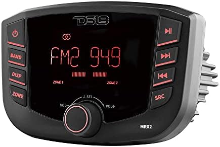 Медиацентр DS18 MRX2 за морска техника и Powersports Headunit с AM/FM радио, USB и Bluetooth, LCD екран, 2