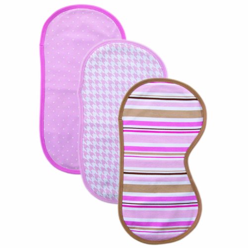 Кърпички за оригване Hudson Baby, 3 предмет, Розови, 0-12 месеца (Свалена от производство, производител)
