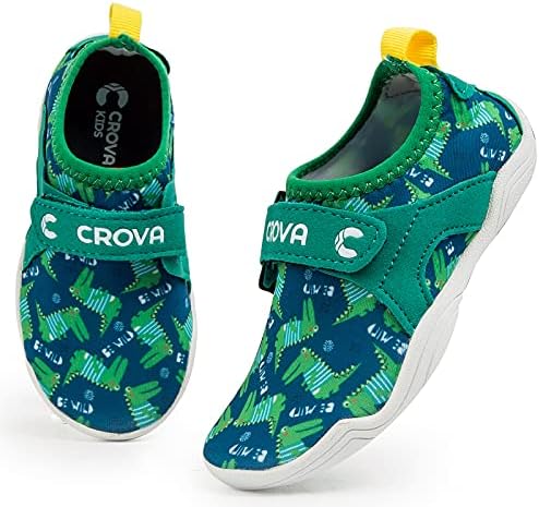 CROVA/Детски Обувки за водни Спортове, Ультралегкие, Напълно Дренаж, бързо съхнещи Чорапи за водни Спортове, Без Шнур