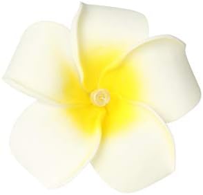AceList 2 Комплекта Жълти Цветове Франжипани 20 Led Струнни Тела Хавайски Пяна на Изкуствени Цветя, Плюмерии На Батерии