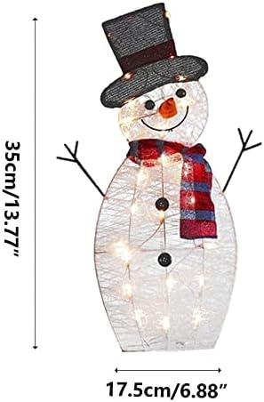 2022 Коледно Осветление Снежен човек Външно Украса на двора, 20 Светлини Предварително Свети Снежен Къща С
