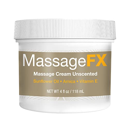 Масажен крем MASSAGE FX без мирис, 4 грама, със чисто масло от сладък бадем и слънчоглед - Бръшлян, арника и алое, за дълбоко релаксиращ масаж на тъканите - Лесно плъзгане н