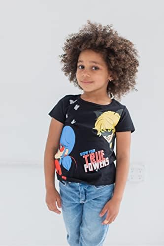 Прекрасната Калинка Котка Ноар Рен Руж За Момичета 3 Опаковки Графични Тениски от Малко Дете до Голямо Дете
