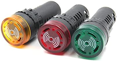 SUTK 2 елемента AD16-22SM 12 В 24 В 36-110-220 380 В 22 мм Светкавица Светлинен индикатор led Активен звуков сигнал Червен Зелен Жълт черен (Цвят: жълт напрежение: AC 220 v)