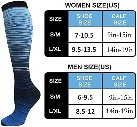 Дамски и мъжки Компресия чорапи Sooverki Copper Circulation 6 Двойки - най-Добрите за бягане, спорт, медицина, медицински сестри, пътуване