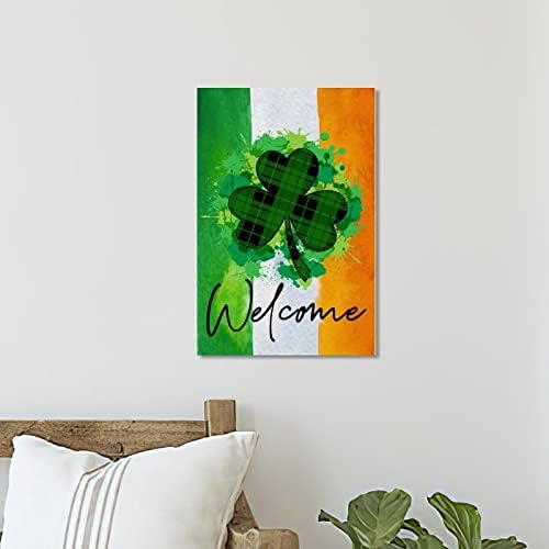 Дървени Табели Happy St. Patrick ' s Day Знаме на Ирландия, Ирландският Детелина Табела с Детелина, Реколта