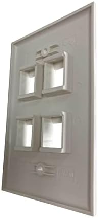 Трип Lite Safe-ТОВА е 4-Портов контакта с един конектор, стенни плоча Keystone, За електрически и АУДИО приложения,