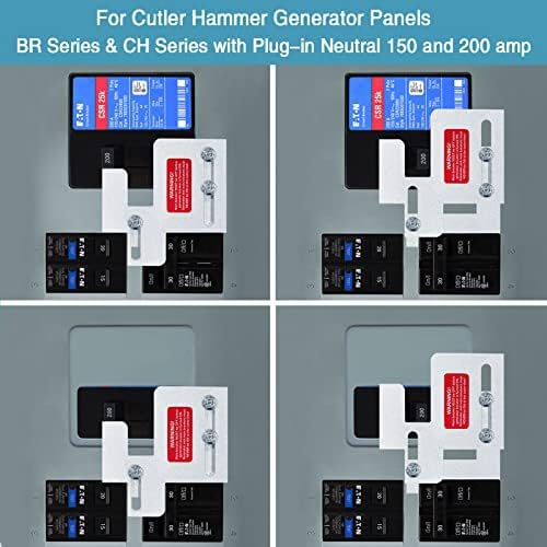 Комплект за заключване на генератор, който е Съвместим с ламперия Cutler Hammer BR СЕРИИ 150 и 200 ампера, Комплект