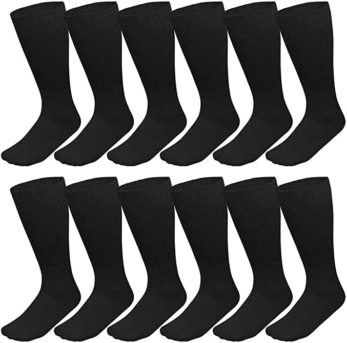 Екипът на Диабет Чорапи Унисекс, Одобрени от вашия Лекар, 12 Двойки Терапевтични чорапи, Чорапи за Невропатия