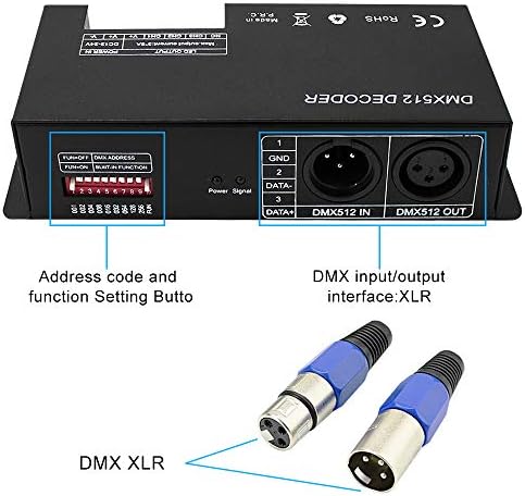 Высокомощный 3-канален 8A/CH-Dmx Led Контролер Led DMX 512 Декодер на Регулатори на Водача DC12V-24V за led лента