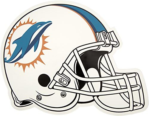 Нанесени Икона, Голяма Стикер На Каската NFL Маями Делфините на Открито
