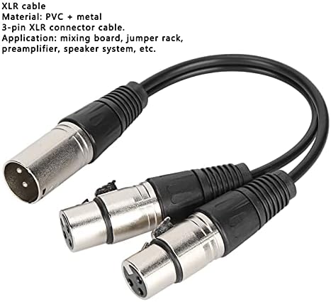 BTIHCEUOT 3-Пинов Двоен XLR кабел-сплитер, Намаляване на нивото на шума, Y-Сплитер, Аудиоадаптер, Кабел за микрофон,