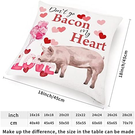 Възглавницата-на каре в Розово-Червен Балон с образа на Любовта, Калъфка за селскостопански животни, Свине, да Не Се удари