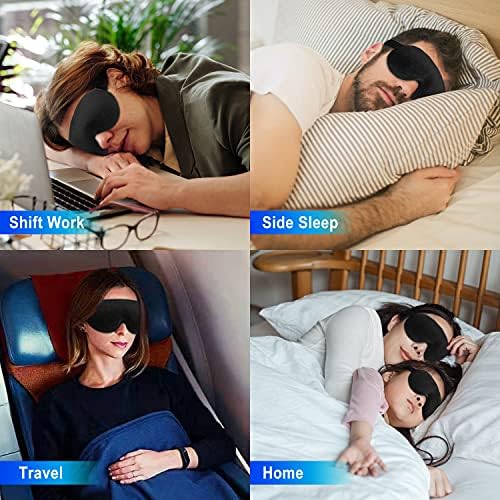 Маска за спане, 2 опаковки, Мека Превръзка на очите с регулируема Каишка, Светозащитная 3D Contour Затемняющая Маска за