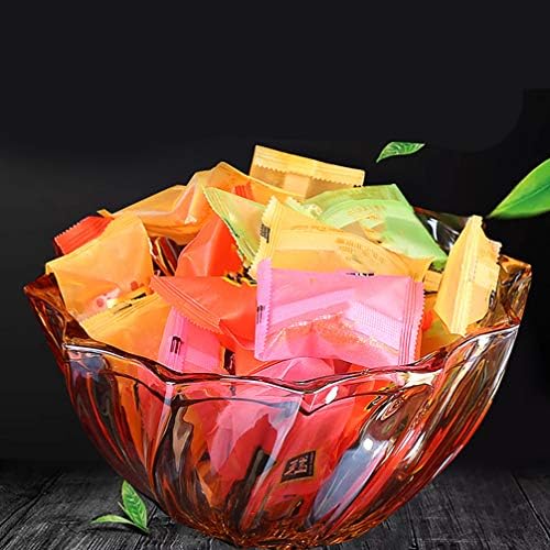 Cabilock Стъклена Ваза за плодове Стъклен буркан за Бонбони с капак, Декоративна Декор на Вази за Бонбони Пластмасов