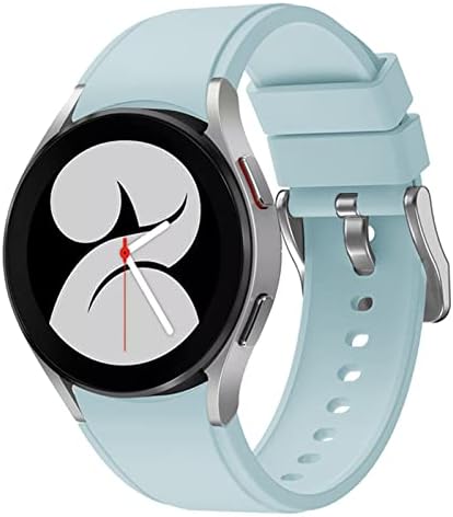 KANGDD 20 мм, Оригинален Силиконов ремък за Samsung Galaxy Watch 4 40 44 мм/Класически 42 46 мм Гривна за умни часа (Цвят: Preto, Размер: Galaxy watch4 44 мм)