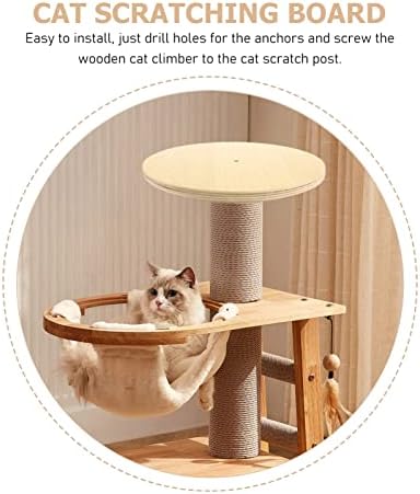Аксесоари Ipetboom Рамка За Катерене за Котки Основата на Дървена Поставка за Котешки Дърво Когтеточка За Котки
