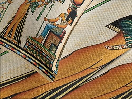 Покривки с Лунен египетски принтом, Египетски папирус С Образа на царица Нефертари, което прави Предлагането Образа на